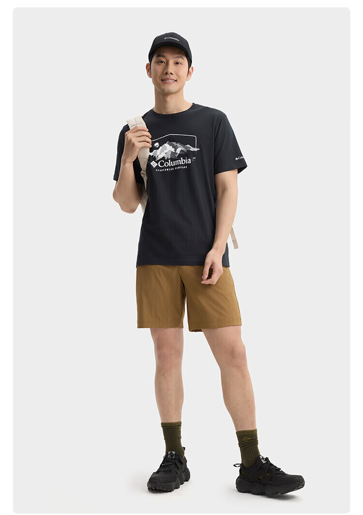 Columbia Men's Outdoor Spring Summer Printed Short Sleeve T-Shirt AE2959 021 S 16