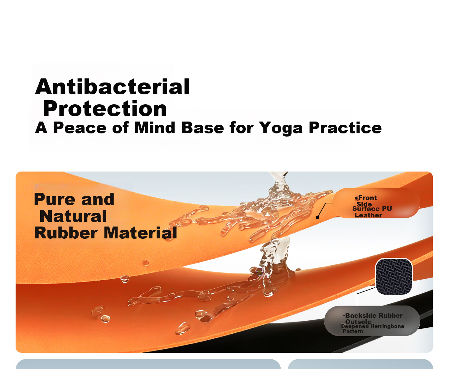 Keep Antibacterial Yoga Mat 2026 New Professional Non-Slip Natural Rubber Fitness Home Women Shock Absorption Soundproof Mat Starry Orange 5