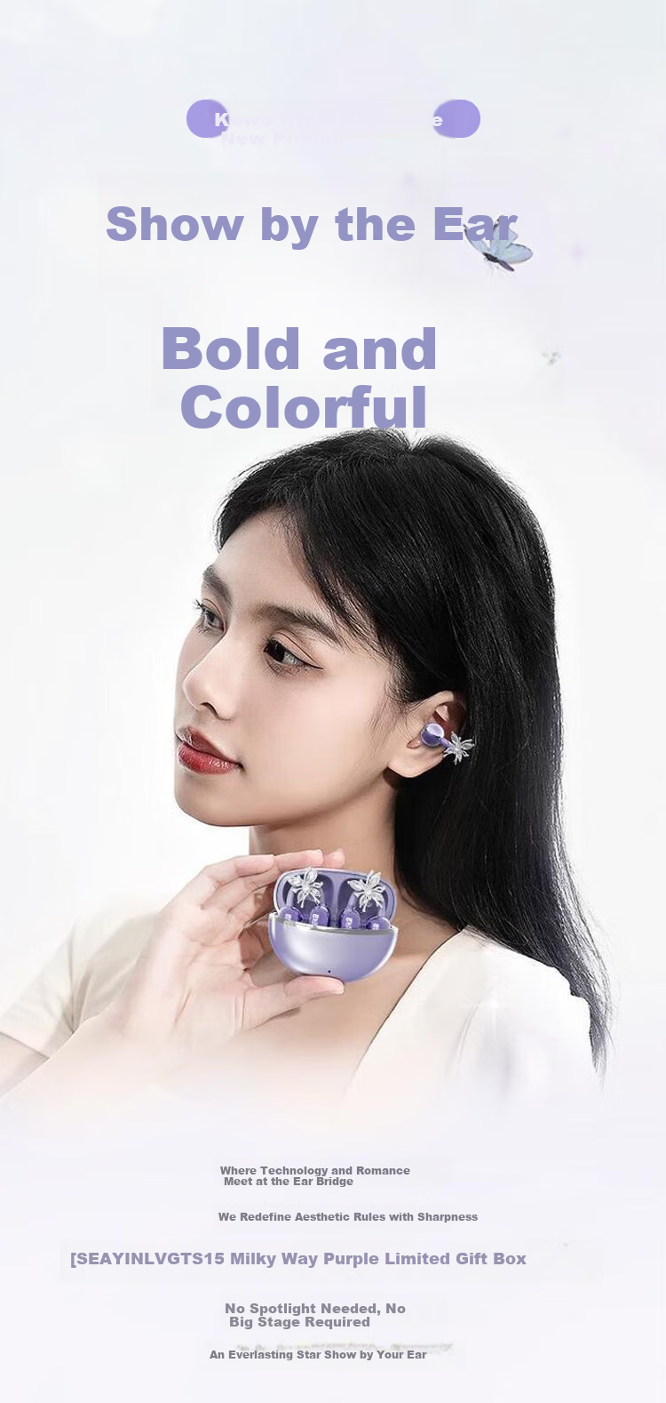 KOVL [2026 Latest Model | Berlin Voice] Bluetooth Headphones, Ear Clip-Style Bone Conduction Concept, Open Wireless Non-In Sports Running Gaming AI Noise Reduction for Men And Wome 5