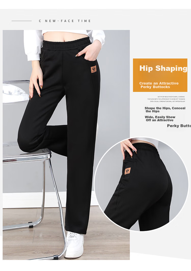 TUCANO Women's Straight-Leg Pants Casual High-Waist Slimming Beige M 7