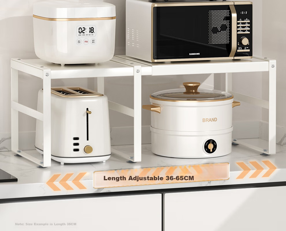 Jiabaili Adjustable Kitchen Storage Rack Countertop Cabinet Shelf Layered Rack Spice Organizer Pot Rack Desktop Small Shelf 10