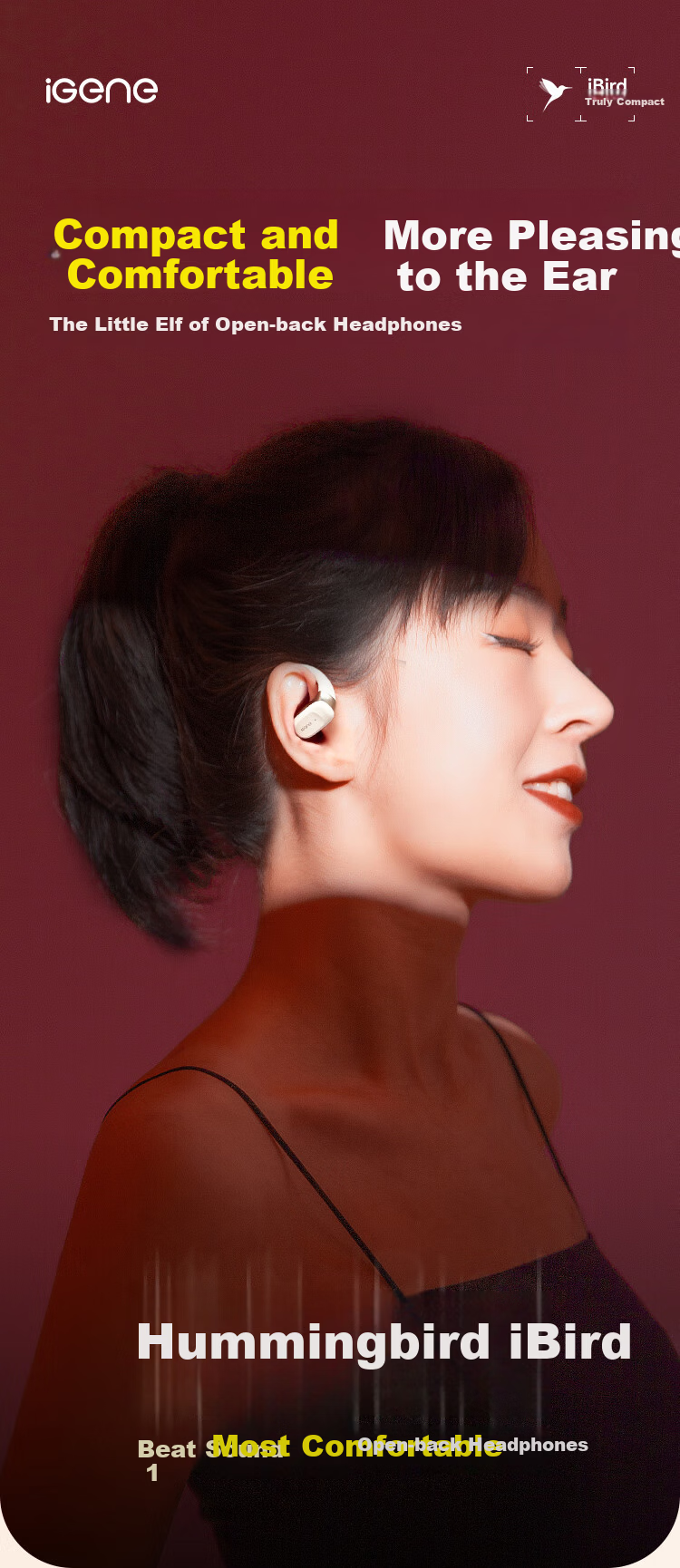 IGene 2026 New 6.0 Bluetooth Bone Conduction Earphones Open-Ear Wireless Sports Running Long Battery Life Compatible with Apple Huawei Xiaomi 1