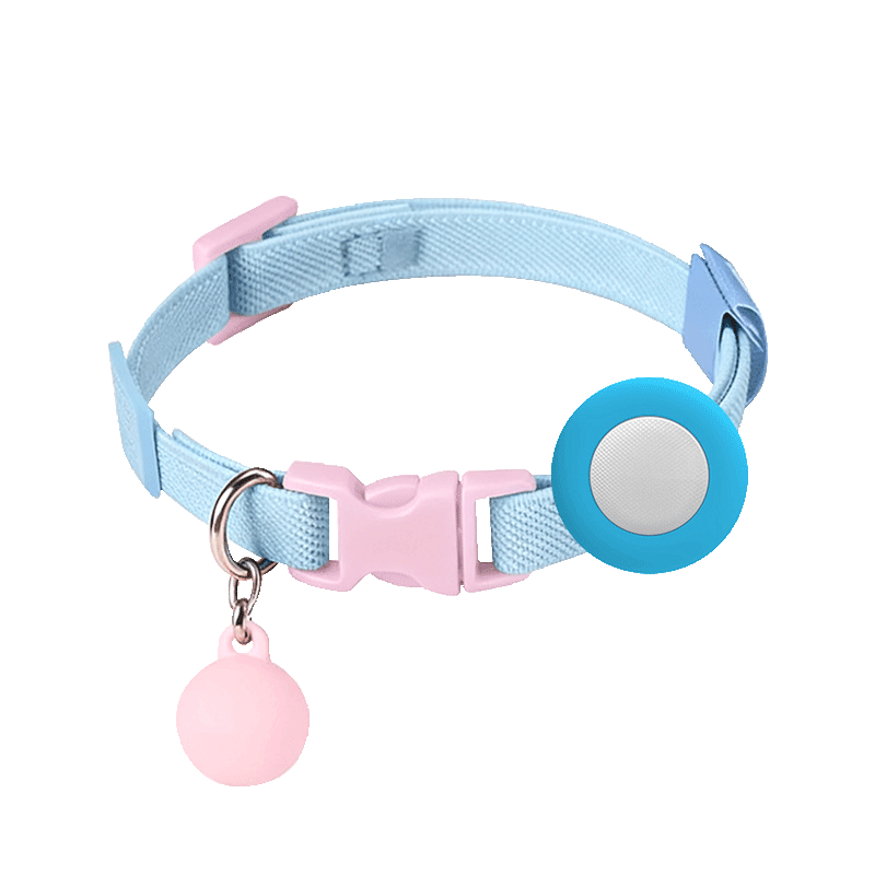 GDGO New Year Limited Edition Apple Anti-Lost Locator Compatible with AirTag, Anti-Slip, Suitable for Stray Cats and Dogs, Pet Anti-Choking Collar with Positioning, MFi Certified, Blue