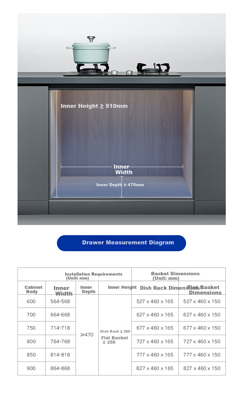 HIGOLD Fashion Series 2.0 Upgraded 304 Solid Round Steel Kitchen Bowl Rack Drawer Bowl Basket for 600 Cabinet 14