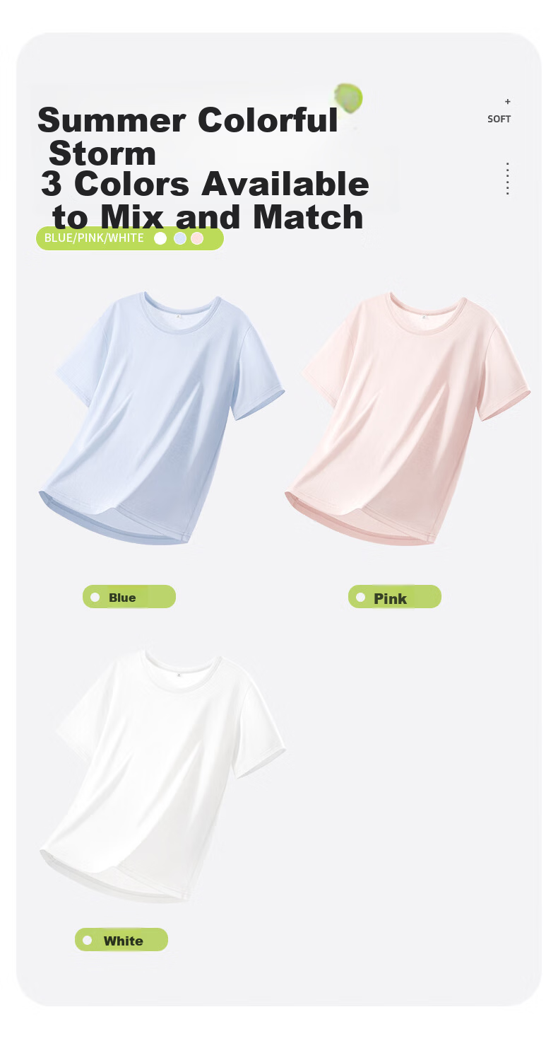 Baleno White Solid Snowflake Cotton Short Sleeve T-Shirt Women Summer Thin Slightly Sheer Loose Fit Half Sleeve Top 12