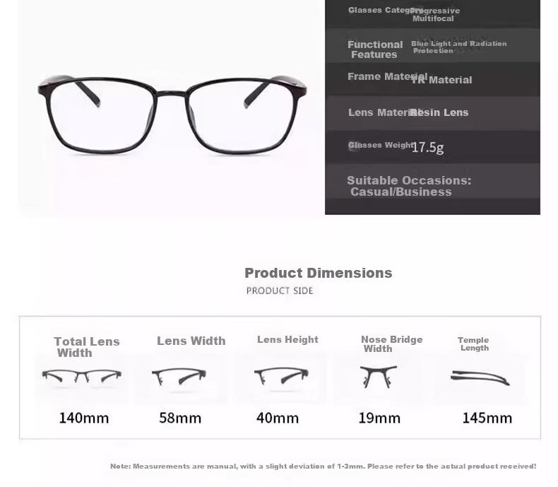 Kaponi Anti-Blue Light Reading Glasses for Men And Women, Bifocal High Definition Presbyopic Glasses for Middle-Aged And Elderly, Ultra-Light Multi-Focus Reading Glasses for Presbyopia 17