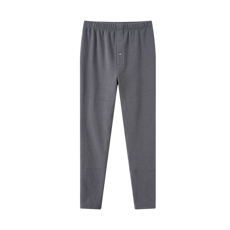 FENTENGCARE Men's Thermal Underwear with Wool And Mulberry Silk Knee Protection Patch, 300g Cationic Fleece-Lined Cold-Proof Pants Q0014