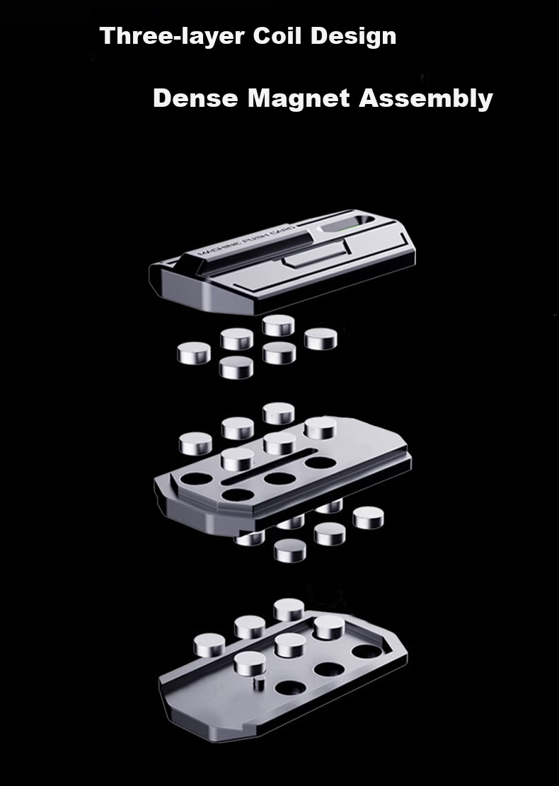 Yijue Three-Layer Four-Section EDC Card Shuffling Stress Relief Toy Metal Fidget Spinner Boys Birthday Gift Pulse 5