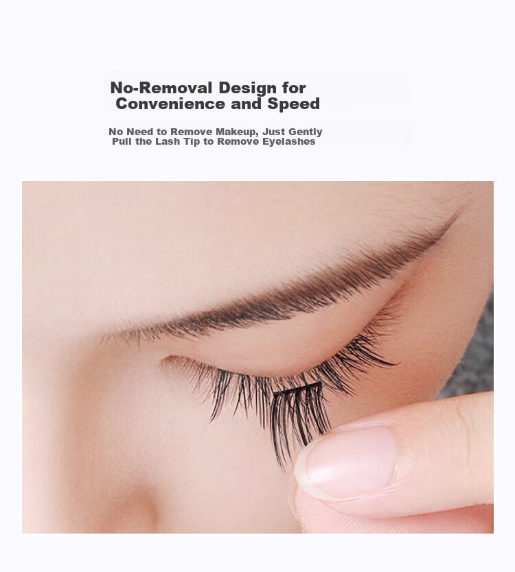 UPLUS Self-Adhesive False Eyelashes (Double-Tip Small Flame Lower Lashes, 120 Clusters) Transparent Stem Beginner Eyelash Kit Gift 11