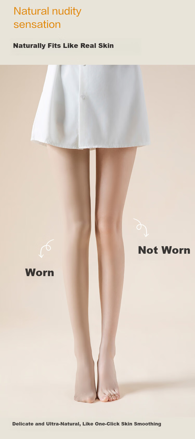 Oriental Fate Women's Autumn Winter Light Leg Socks Plush Thickened Warm Nude Tights 1 Pair 2