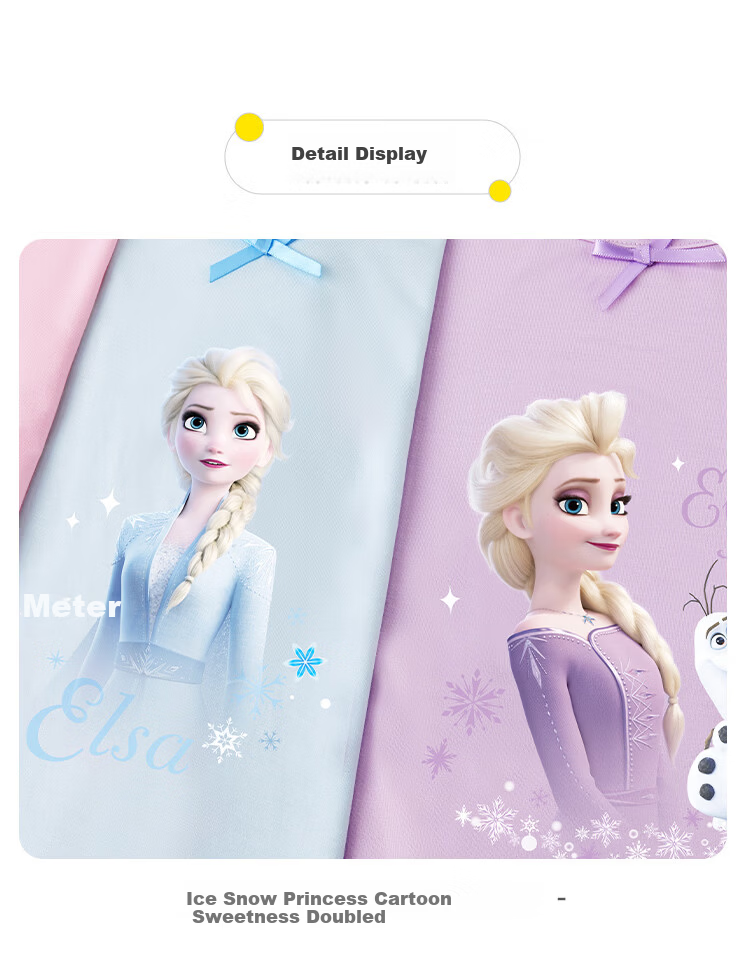 Disney Girls' Elsa Princess Modal Summer Nightgown Ice Silk Children's Pajamas Orange Pink 110 10