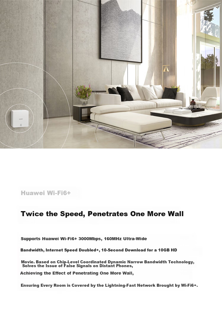 HUAWEI Lingxiao Parent-Child Router Q6 Wired Version Premium Edition (1 Parent + 3 Child Set) Whole-Home Gigabit Wired Networking WiFi6+ 9