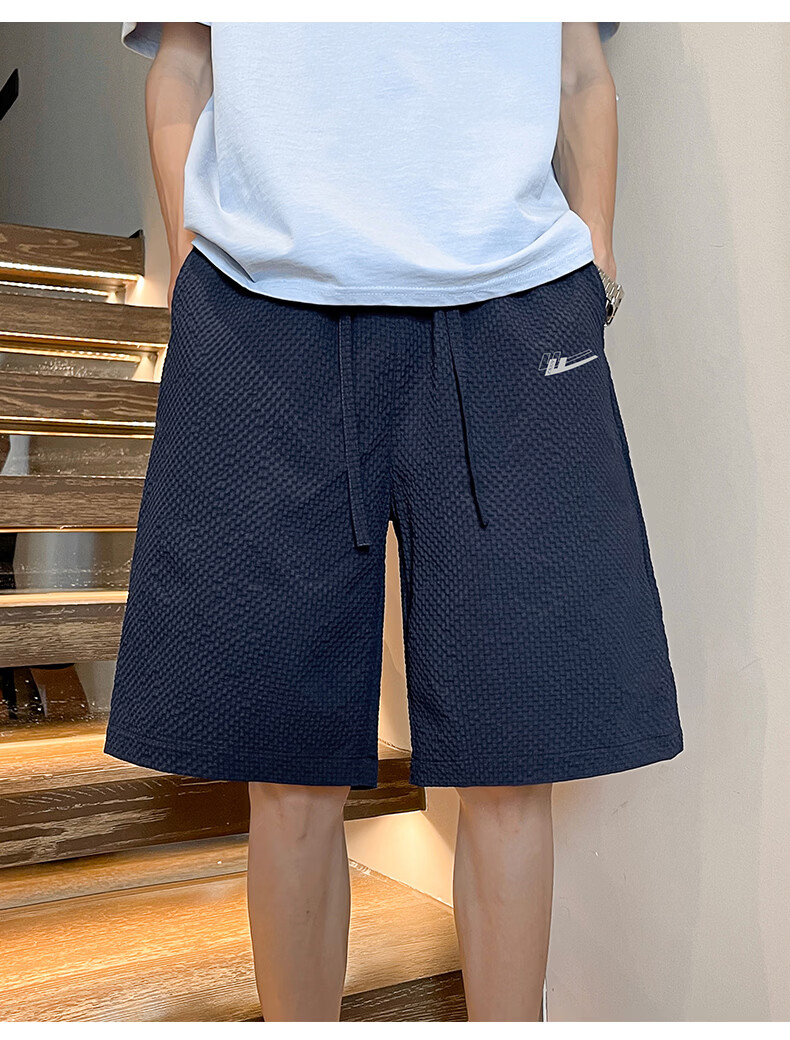 Warrior Men's Summer Workwear Shorts Bubble Yarn Casual Five-Point High-End Shorts 13