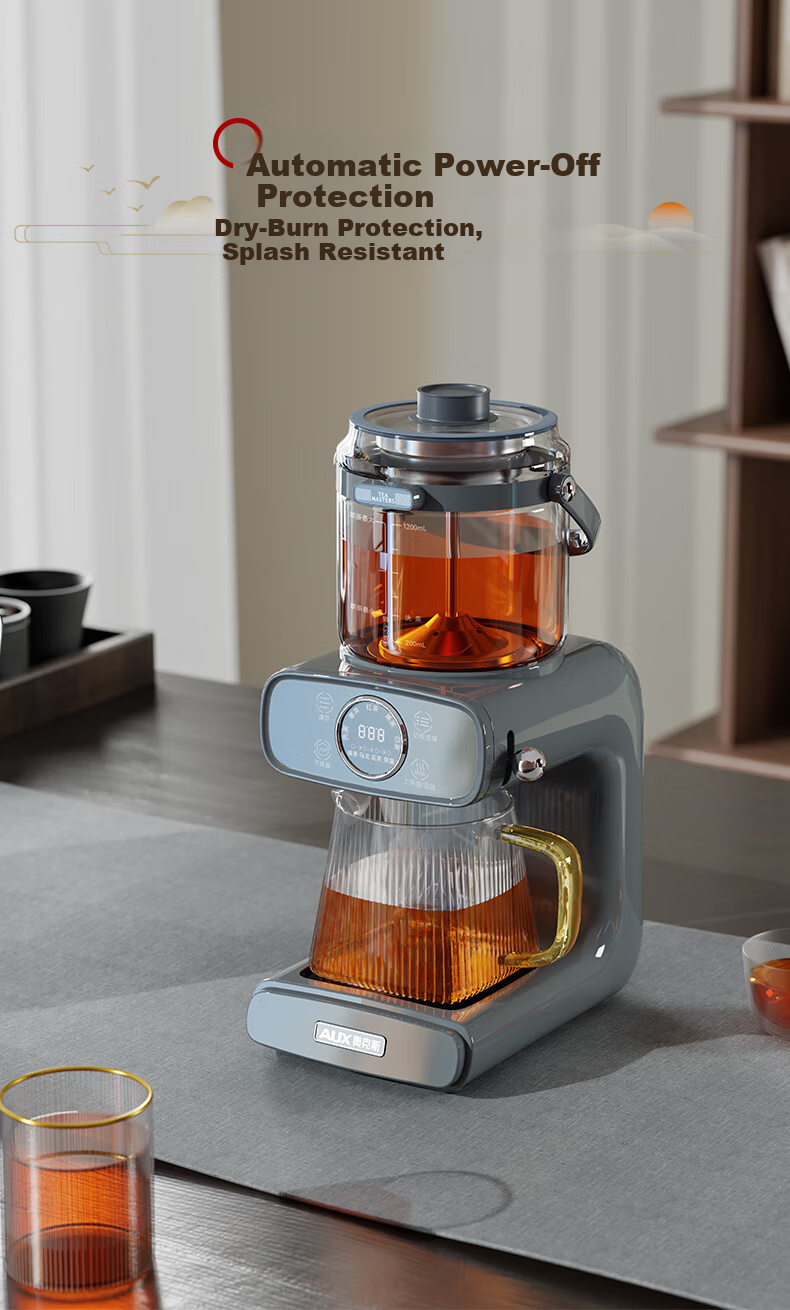 AUX Tea Kettle Health Pot Steam Spray Tea Extractor Pure Titanium TI Base Multifunctional Tea Maker AZC-12AZX-340 for Home and Office 15