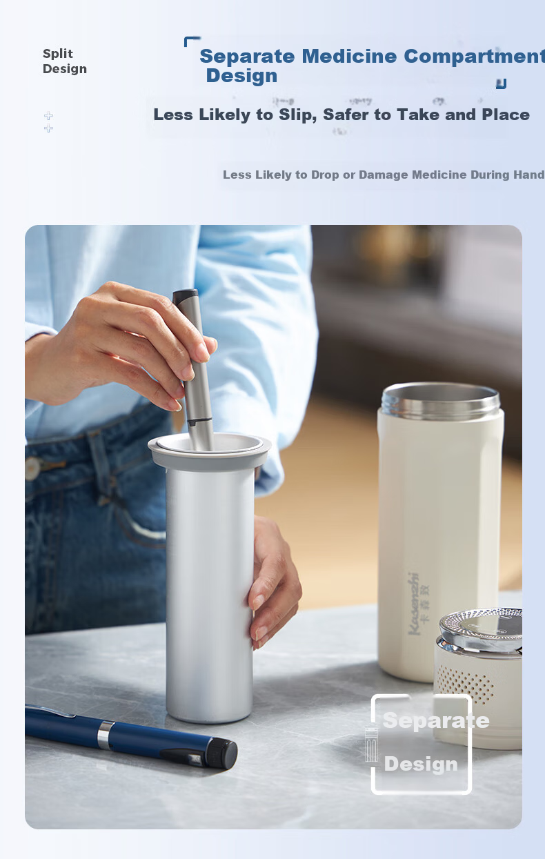 Kasenzhi Insulin Cooler Box, Portable Mini Refrigerator, Rechargeable Thermos Cup, Medicine-Specific Dorm Bag, Growth Hormone 6