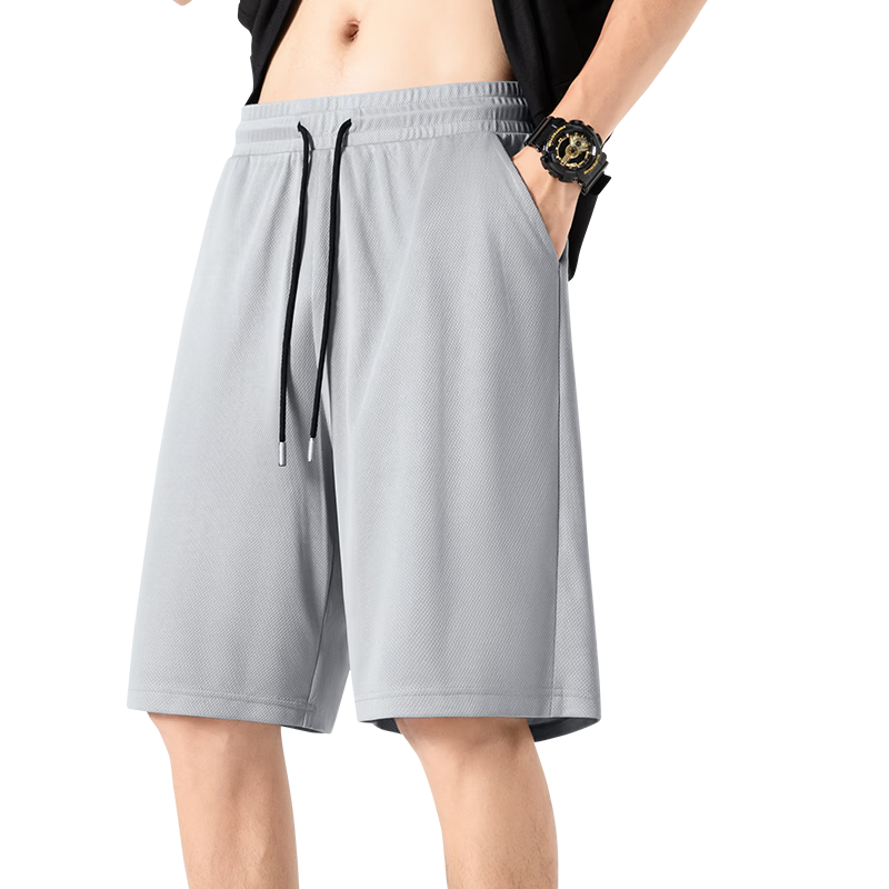 GENIOLAMODE Men's Shorts, Summer Lightweight Ice Silk Cool-Feeling Quick-Dry Mesh Breathable Shorts for Men's Outdoor Wear
