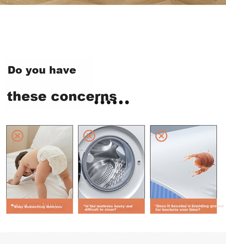 Urban Beauty Class A Waterproof Full Coverage Urine-Proof Fitted Sheet Single Bed Cover Mattress Protector Dustproof Camellia 180*200cm 1