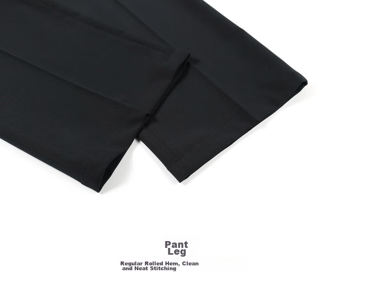 YOUNGOR [Elastic Waist] New 2026 Business Straight-Leg Wide-Leg Trousers, Navy Blue, L (175/84A) 17