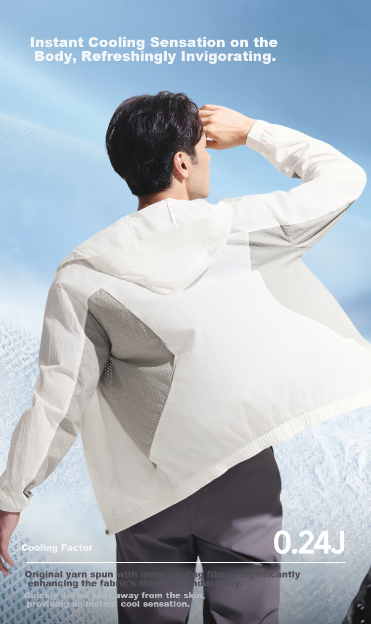 Beneunder Men's Sunscreen Jacket Skin Coat UV Protection Breathable Water-Repellent WR010 [JD Exclusive] 9