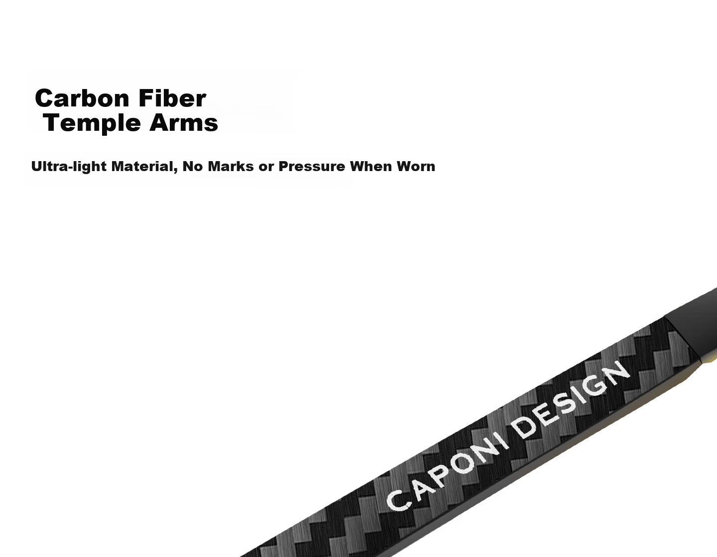CAPONI Carbon Fiber Polarized Sunglasses for Men, Photochromic UV Protection Driving Day and Night Use 30