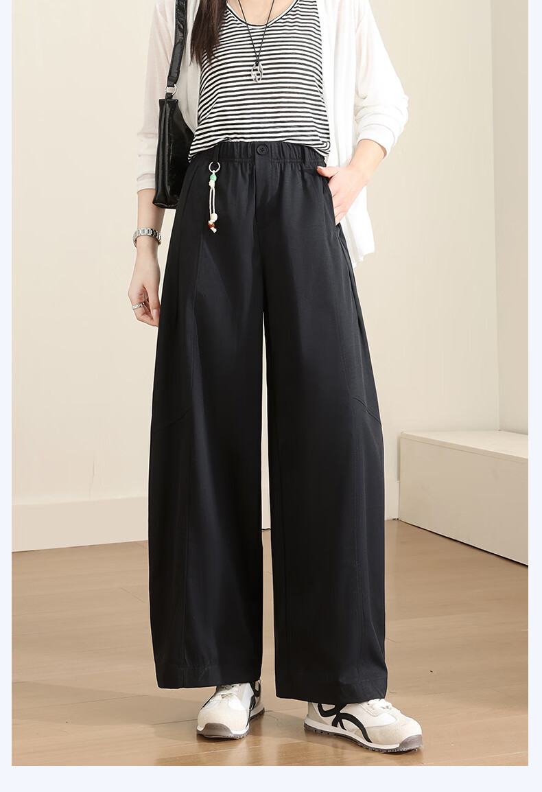 Borui Ice Cool Quick-Dry Curved Blade Breathable Casual Pants 2026 New Spring Summer Thin Wide-Leg Banana Pants 23