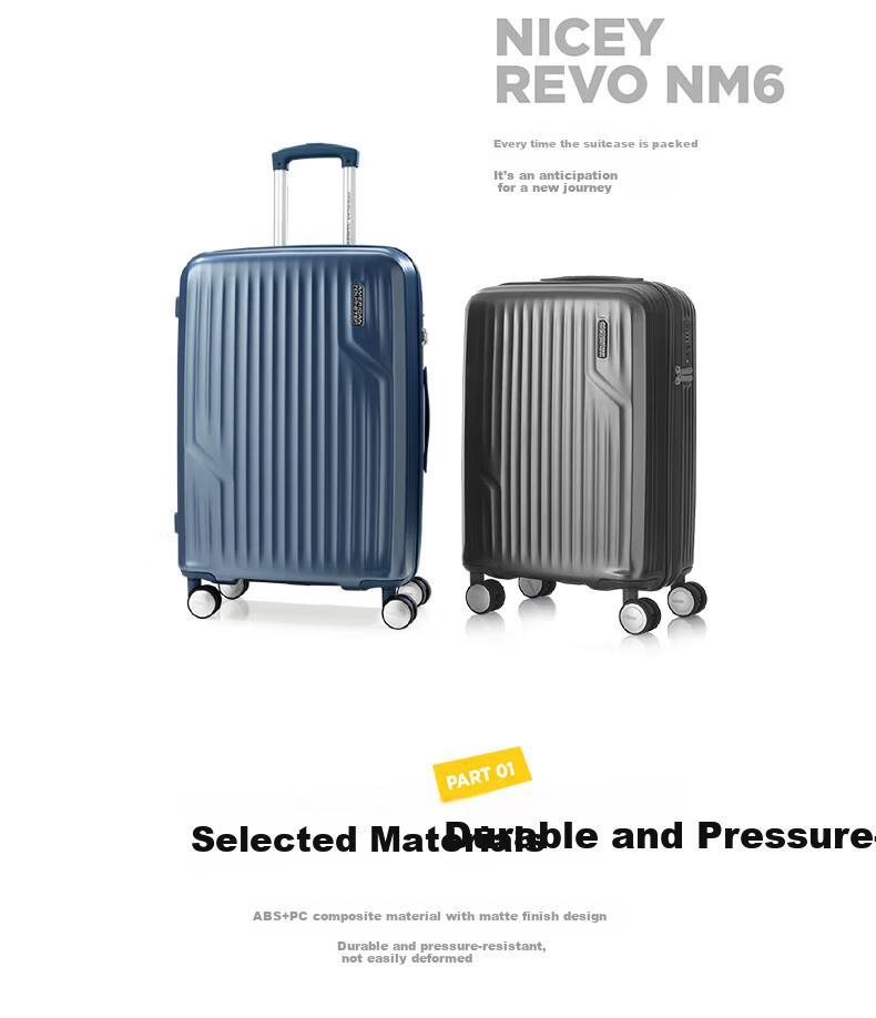 AMERICAN TOURISTER 20-inch Carry-on Luggage Men's Lightweight Trolley Travel Small Suitcase with Password Lock NM6*41001 Dark Blue 2