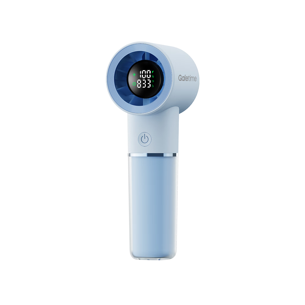 DaFengTime Innovative Display Endurance Technology Handheld High-Speed Timer Mini Fan Portable Small Student Dormitory Outdoor Mini Long Battery Life Rechargeable Energy-Saving Fan