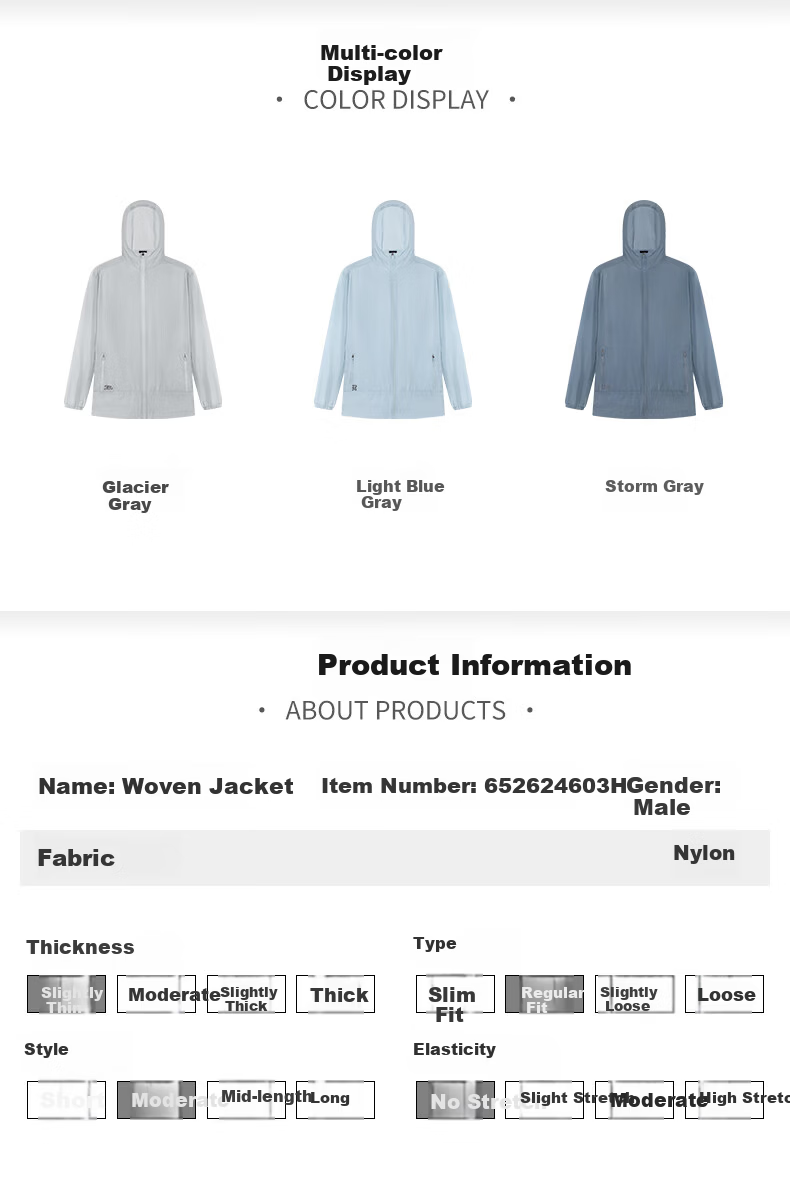 361° Men's Sunscreen Jacket Spring Summer UPF50+ UV Protection Sports Outdoor Cooling Heat Shield Jacket 652624603H-1 23