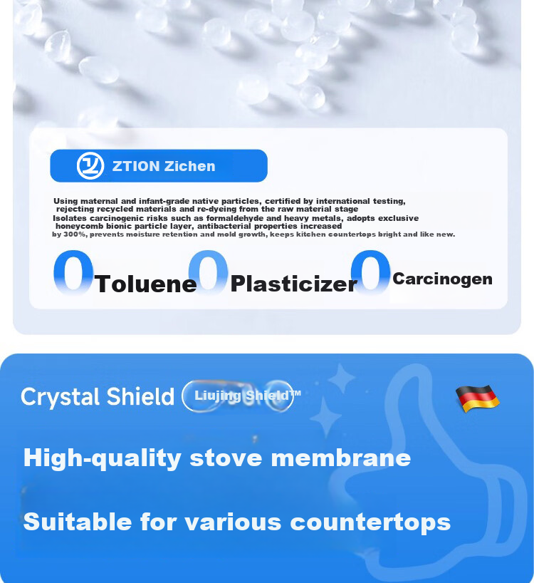 Zichen Kitchen Countertop Protective Film Mat Oil-Proof Sticker Stove Film Marble Quartz Special High-Temperature Resistant Oil-Proof Sticker 23