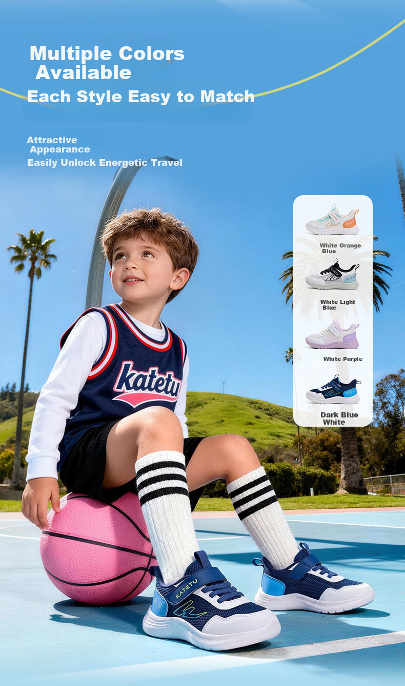 Caterabbit Kids Sports Shoes Outdoor Children's Shoes 2026 Spring New Boys Breathable Soft Sole Running Shoes X6AF065 4