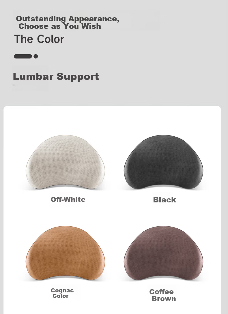 BIMLL Car Lumbar Support Cushion Office Seat Backrest Pillow Car Waist Pillow Driving Back Support 15
