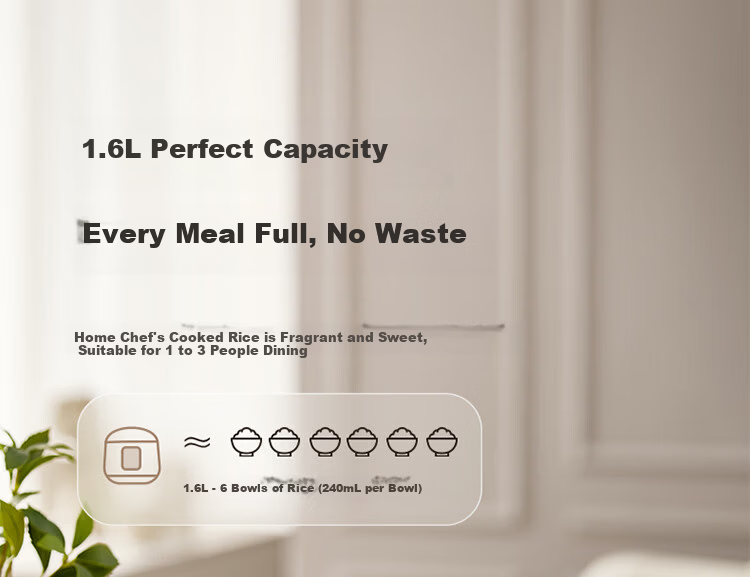 SUPOR Rice Cooker 1-2 People 1.6L Large Capacity Titanium Ceramic Non-Stick Inner Pot Mini Smart Multifunctional Micro Pressure Rice Cooker One-Key Keep Warm Quick Cook F16R1091 6