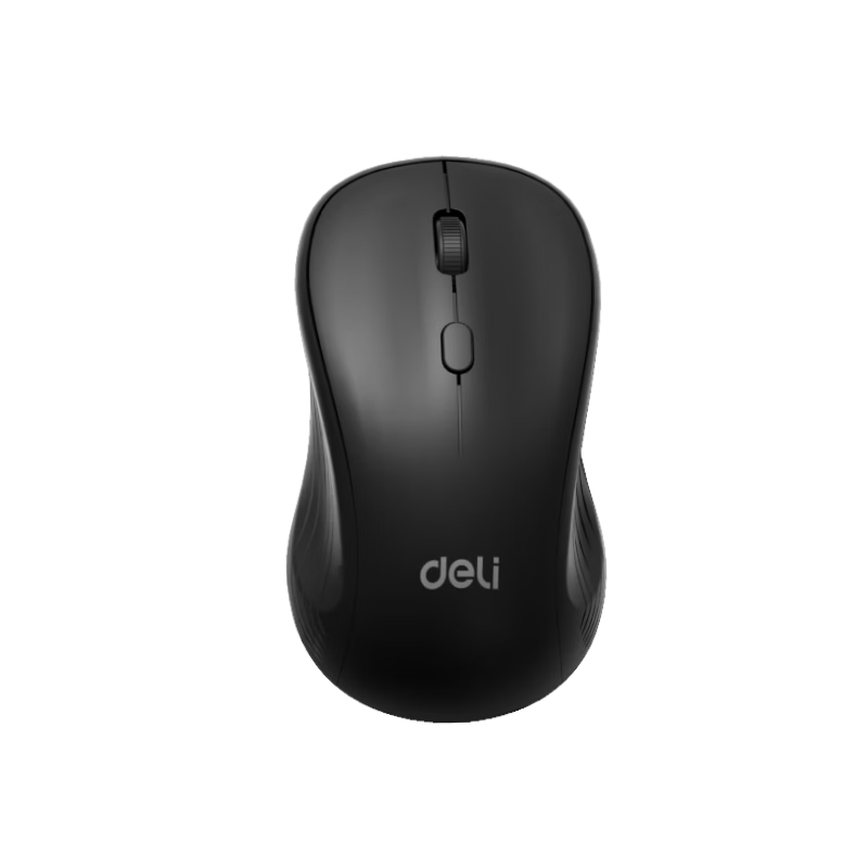 Deli Silent Wireless Mouse Office Mouse with 2.4G Receiver for Laptop Desktop Black LN10WS