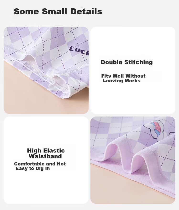 Hodo Girls' Underwear Baby Girls' Boxer Briefs 10A Antibacterial Cotton Comfortable Breathable Baby Underwear 4-Pack 15