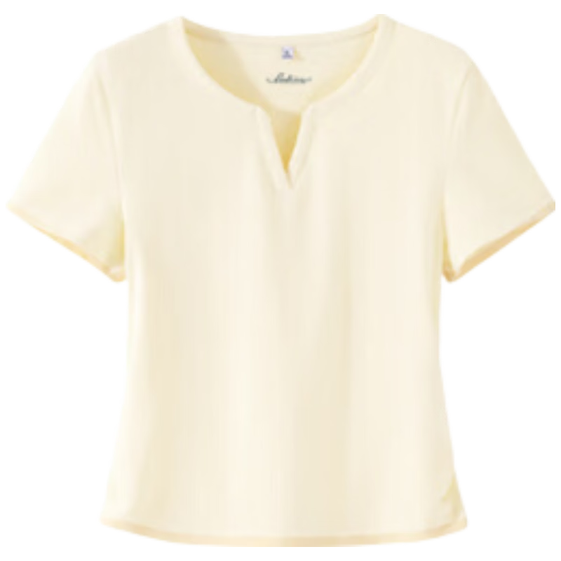 Baleno S&K Women's Slim Fit Casual V-Neck Short Sleeve T-Shirt Summer 2026 Simple Short Workwear Top