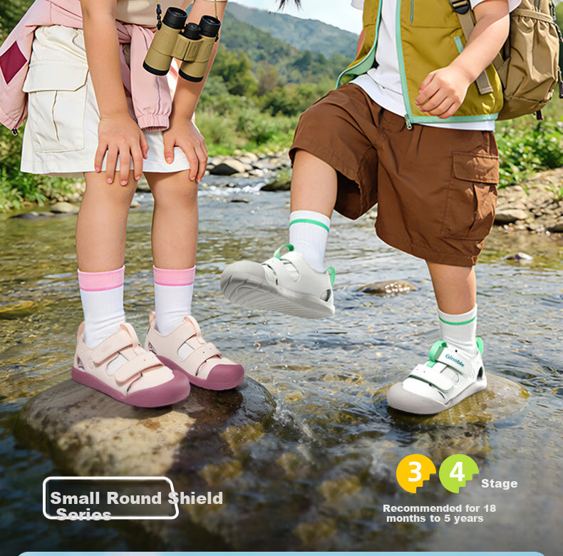 Ginoble Children's Walking Shoes 2026 Summer Breathable Sandals for Boys and Girls Ages 1-5 GW1875 White Cloud 3