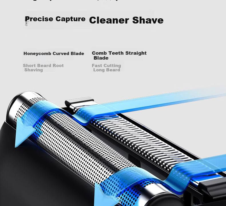 AUX Portable Palm-Sized Reciprocating Electric Shaver for Men, Compact Electric Razor, Travel-Friendly Beard Trimmer, Men's Gift 11