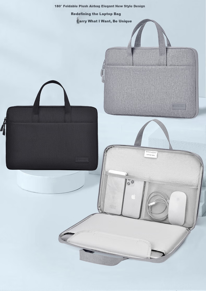 BRINCH Full-Open Laptop Briefcase 15.6/16 Inch Unisex Business Lightweight Laptop Bag 2