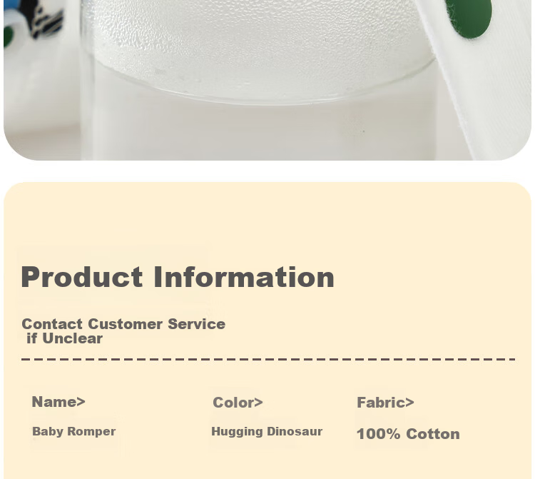 Badi Badi [Gift for Expectant Moms] Spring and Autumn Pure Cotton Romper Baby Infant Front-Opening Jumpsuit 66cm 7