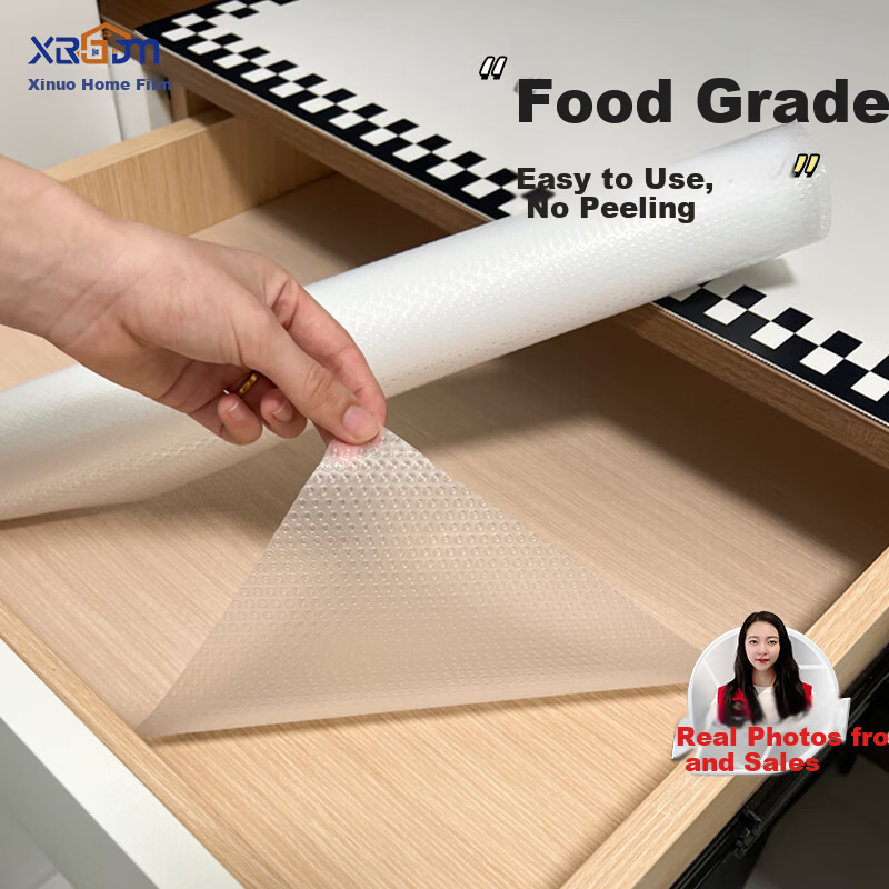 Xinuo Drawer Liner Paper Waterproof Oil-Proof Non-Adhesive Moisture-Proof Cabinet Shelf Liner Lemon Pattern 0.45x5m