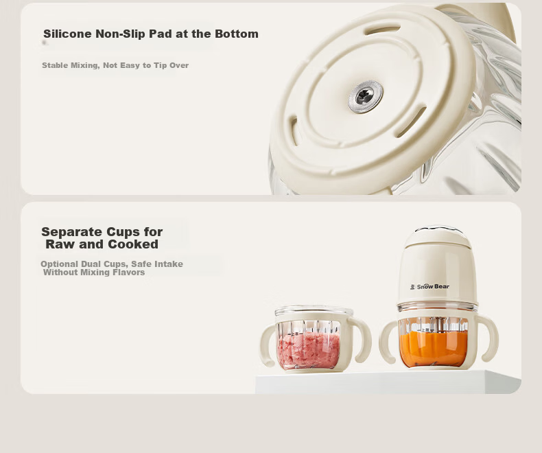 Little White Bear Baby Food Processor Small Infant Food Maker Multi-Function Blender 6028 19