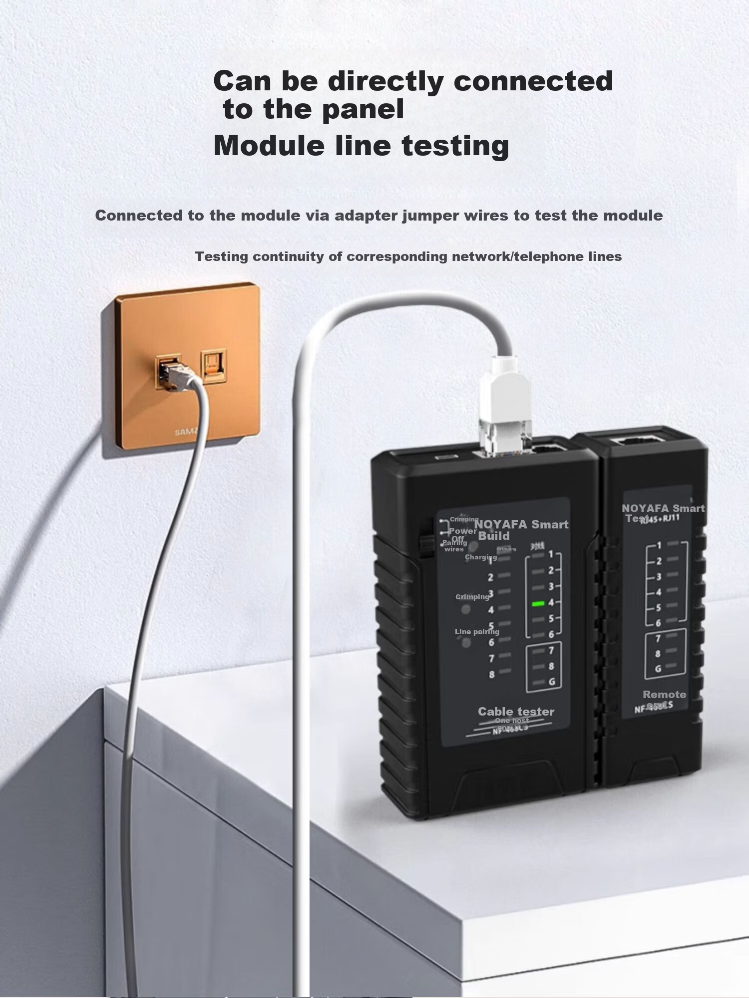Smart Mouse NF-468CS Network Cable Tester RJ45 RJ11 Line Detector Single-Head Network Telephone Cable Tester 17
