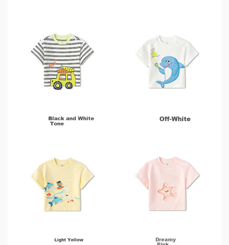 BALABALA Children's Clothing, Baby Short-Sleeve T-Shirt, for Boys And Girls, Infant Top, 2026 New Summer Style, Cute And Adorable Pure Cotton Clothes 6