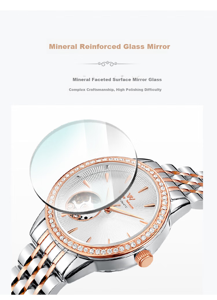 Welly Merck Swiss Watch Lightweight Luxury Minimalist Mechanical Waterproof Women's Watch Birthday Gift 6