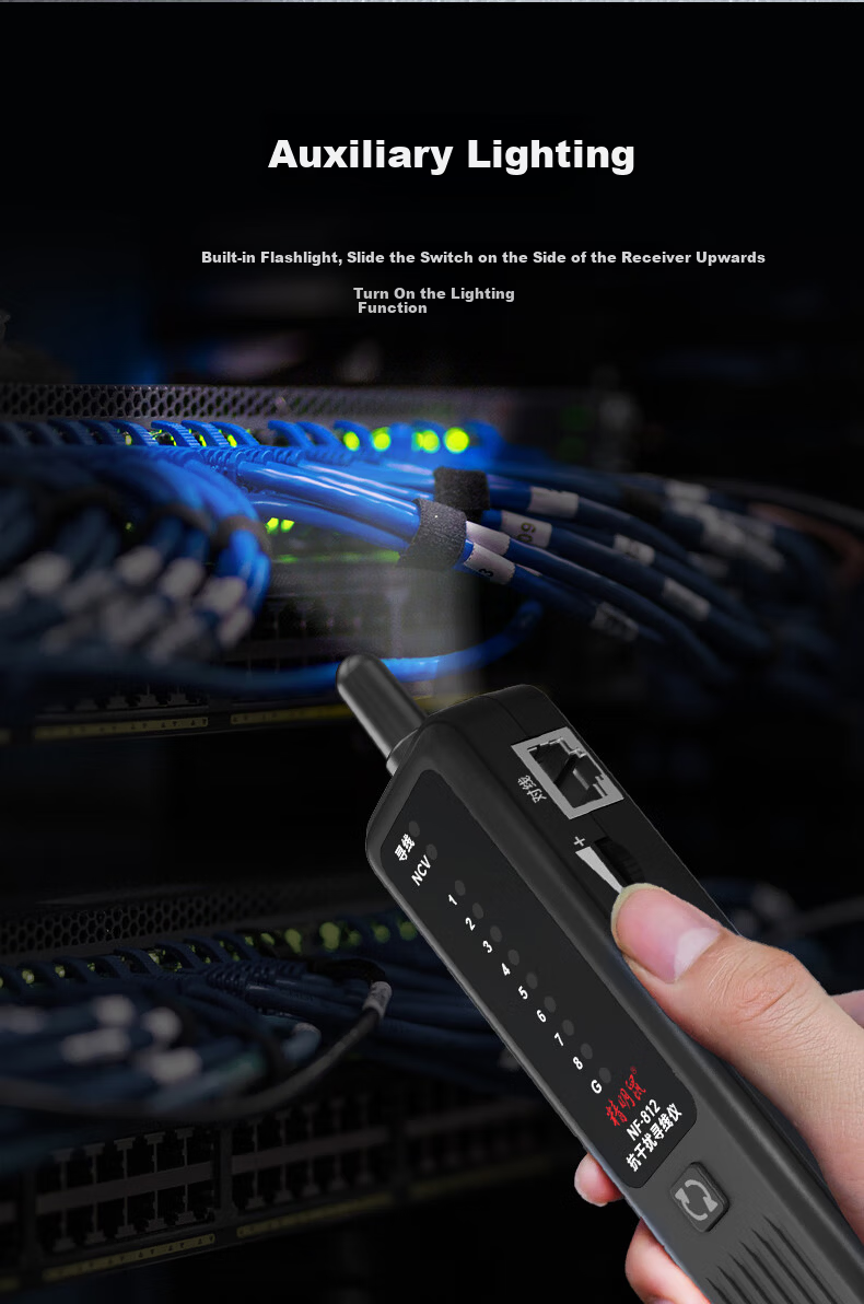 Smart Mouse NF-812 Network Cable Tester Multifunctional Line Tracker Signal Tester Inspection Tool Set 14