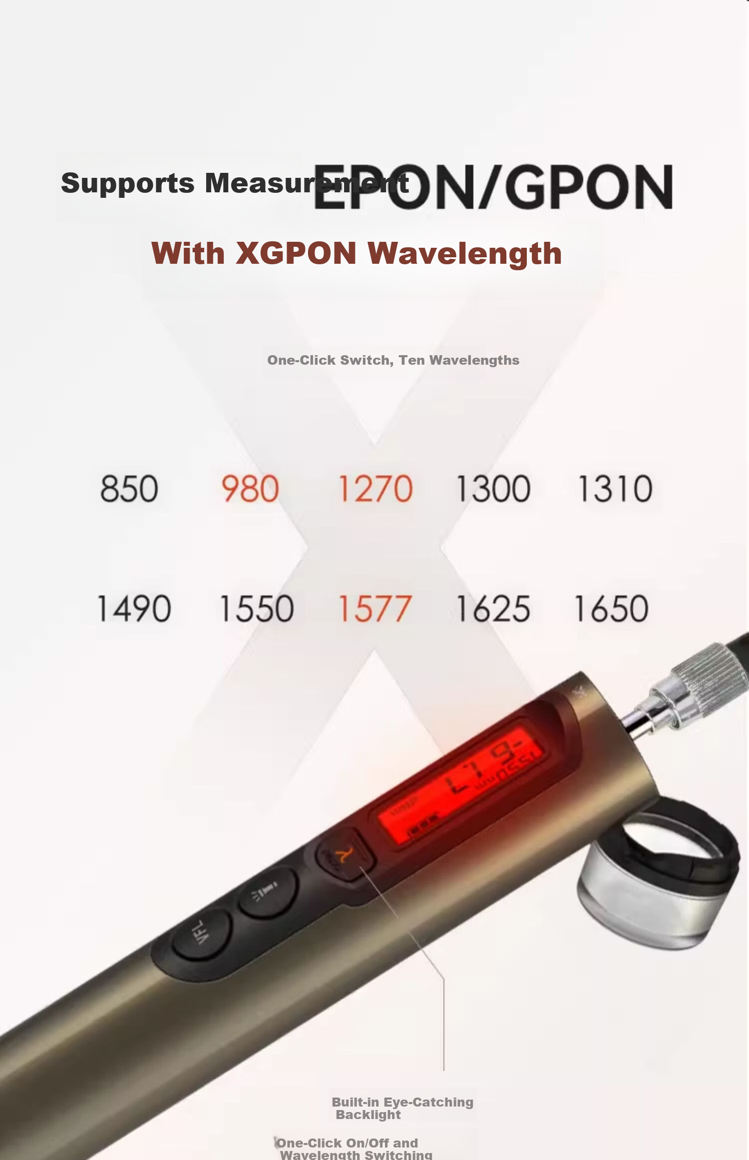 TriBrer Optical Power Meter Red Light Integrated Machine Red Light Pen Fiber Optic Engineering Pen Fiber Optic Tester Light Source Pen APM5C-SV30 10