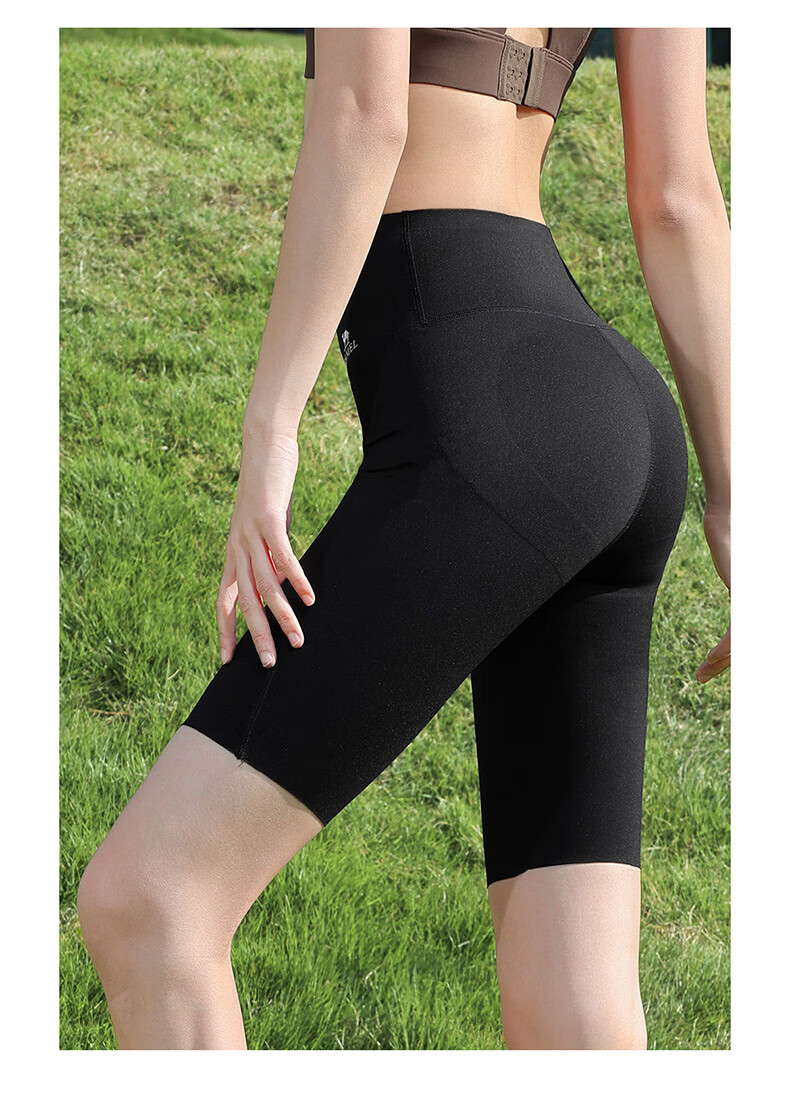 CAMEL Original Yarn Sun Protection Yoga Shorts Women Ice Cooling Breathable Sports Biker Shorts Y26BY1L7024A Rock Mist Gray M 25