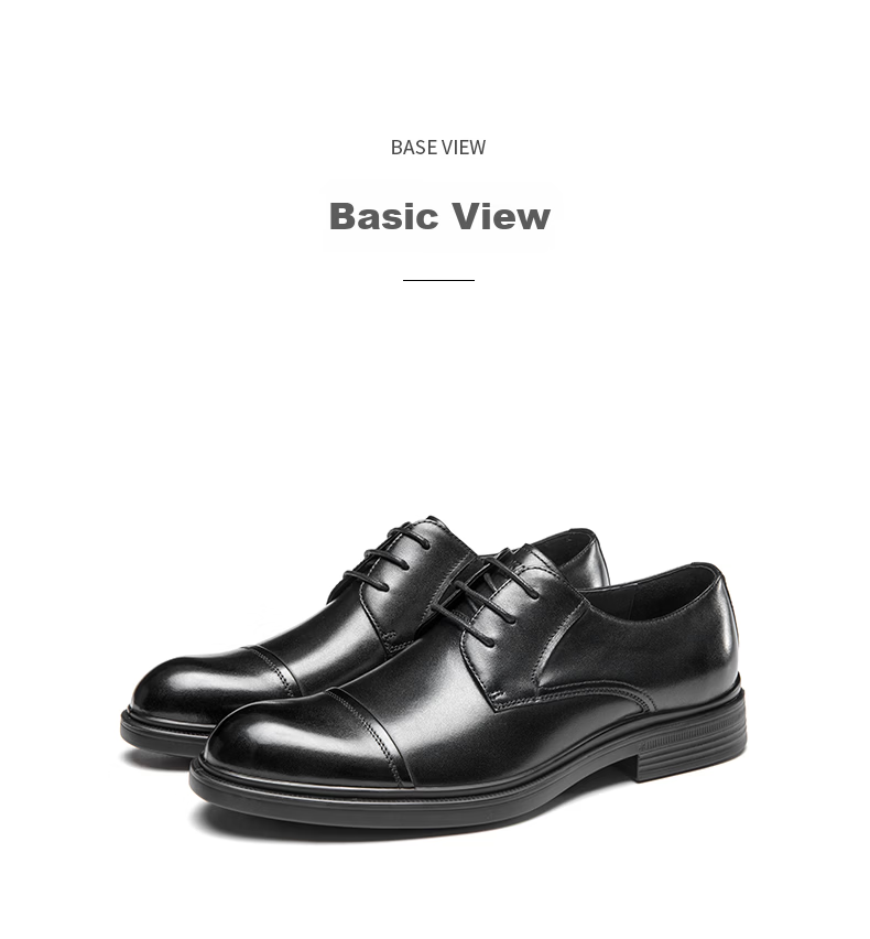 Aokang Comfortable Cowhide Breathable Business Formal Lace-up Durable Leather Shoes Brown Size 39 12