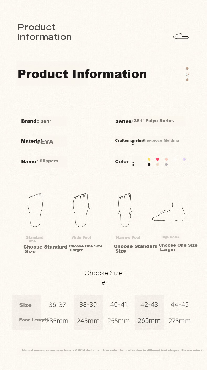 361° Feiyu SE Unisex Silent Thin Sole EVA Indoor Slippers Lightweight Soft Non-Slip Sandals 3