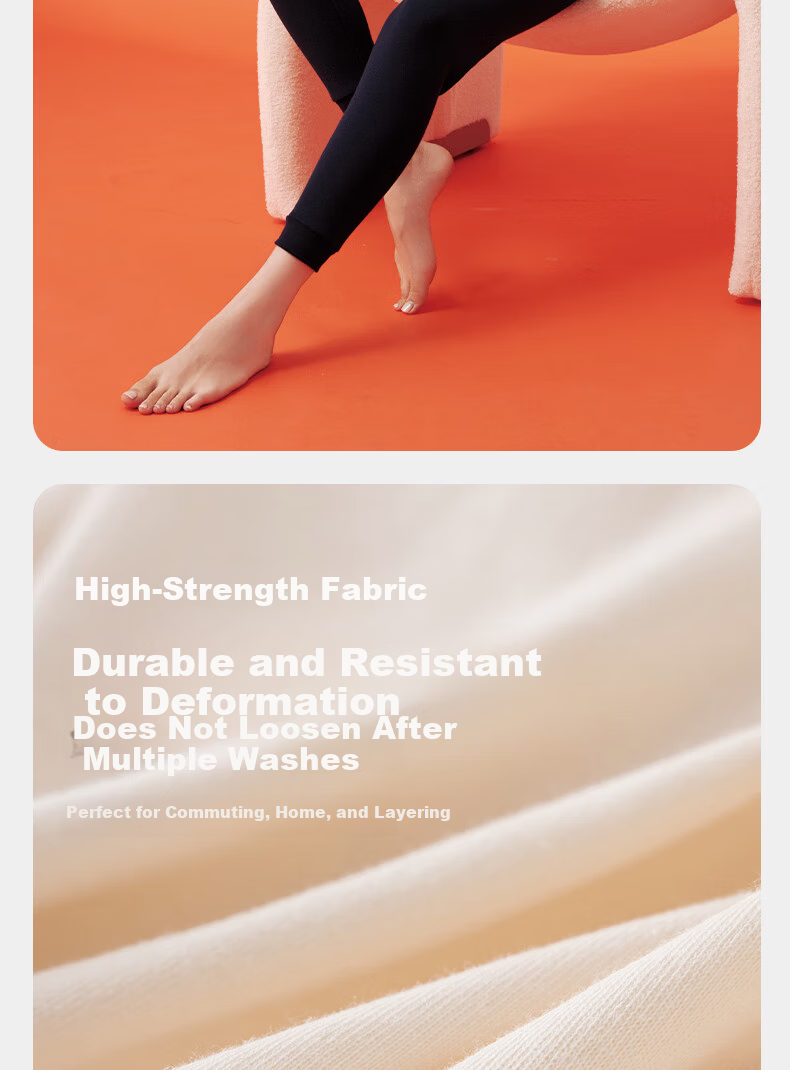 Yiershuang 100% Cotton Thermal Underwear Women Raglan Colorblock Crew Neck Autumn Top and Bottom Set Cotton Sweater Pants 8